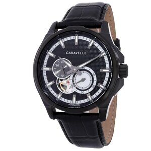 NWT Authentic Caravelle Dress Automatic Black Dial Men's Watch
